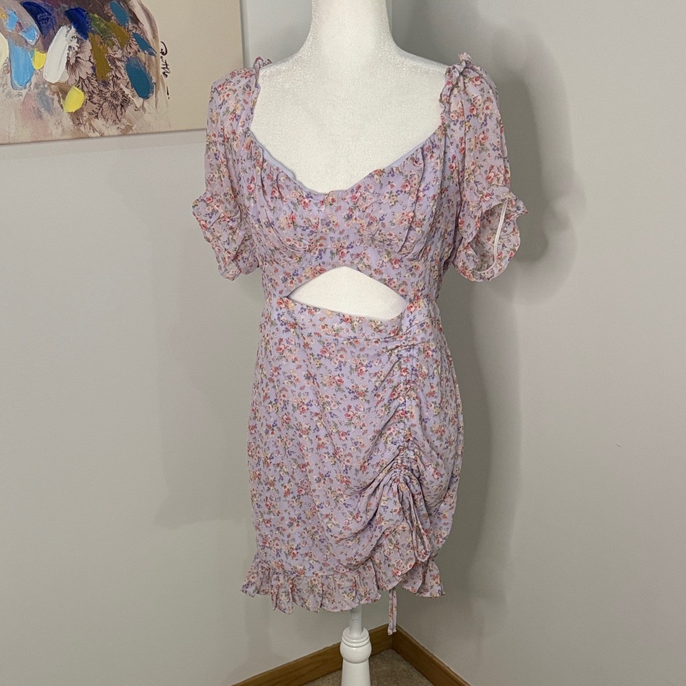Story On Floral Ruffle Dress